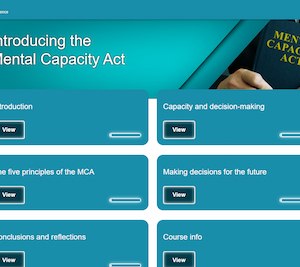Mental Capacity Act (MCA): e-learning course