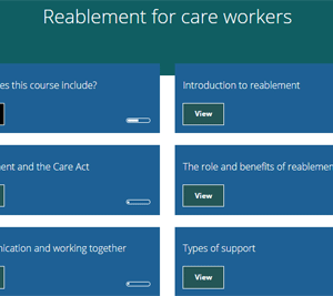 Reablement for care workers: e-learning course