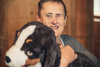 man with dog